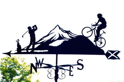 Cyclist Compilation weather vane